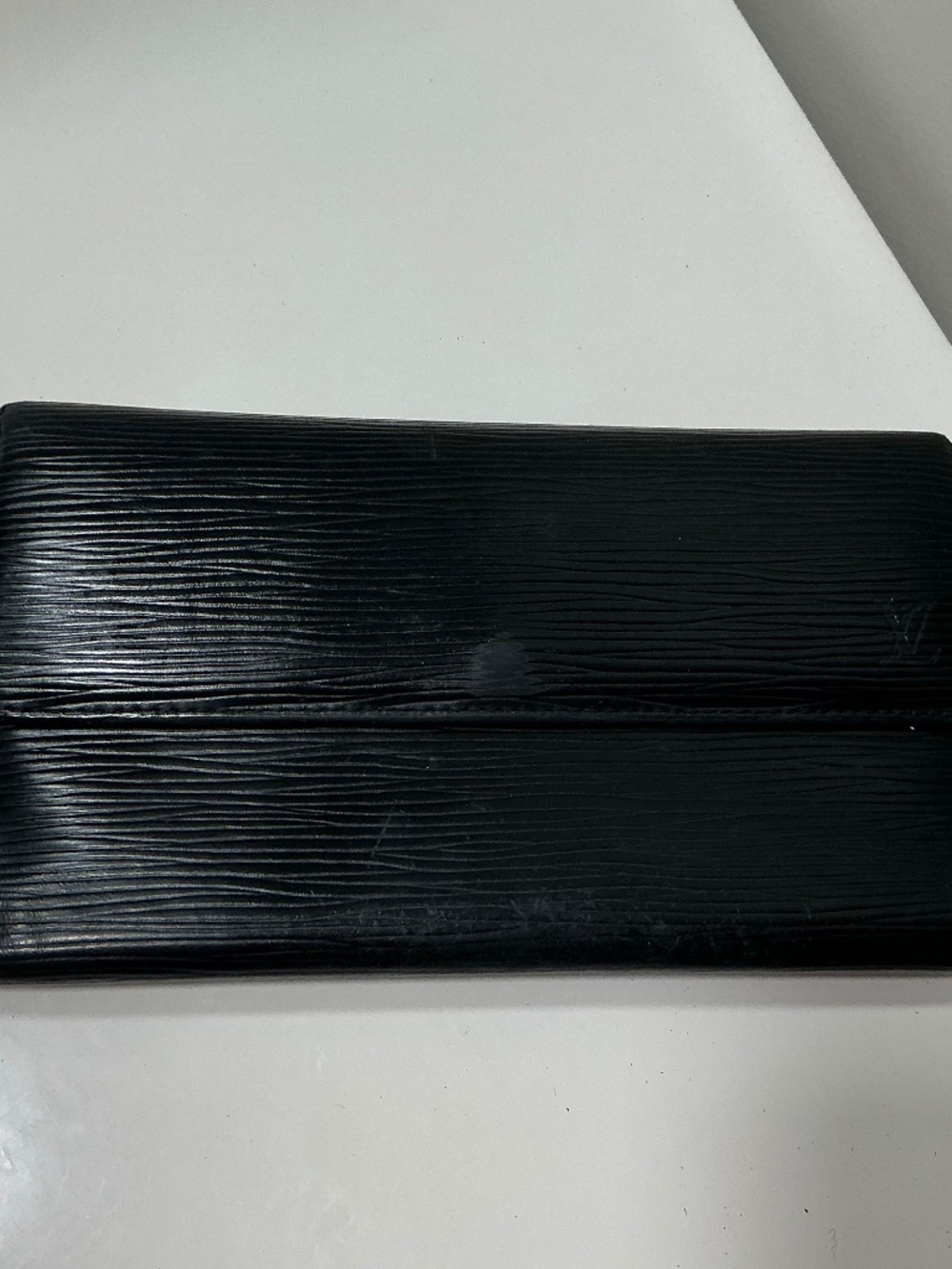 Vintage Louis Vuitton black Epi leather long clutch wallet